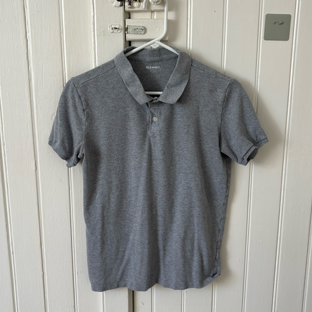 Grey cotton Polo Shirt